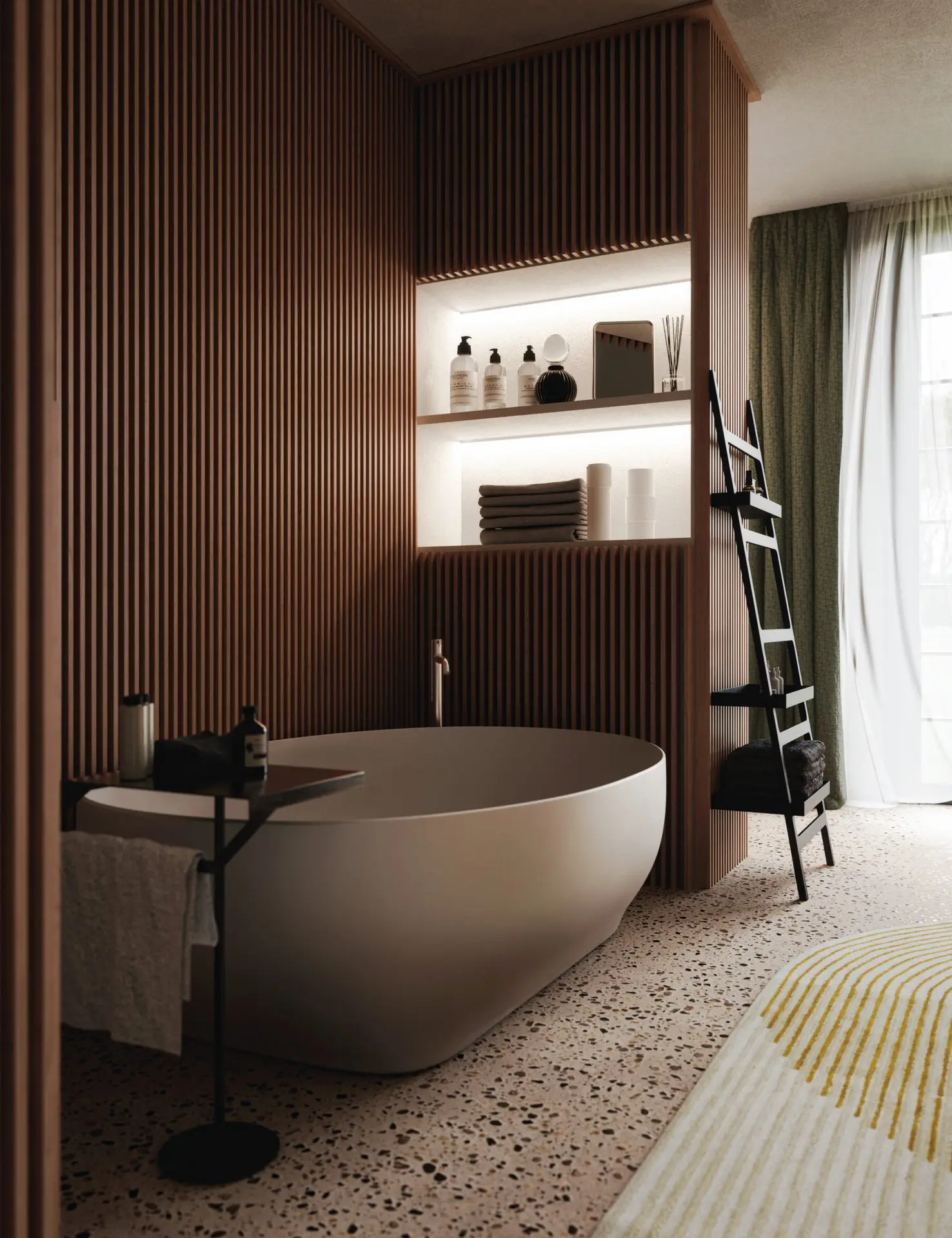 Dettaglio vasca da bagno moderna: render di interni - DDvisualization