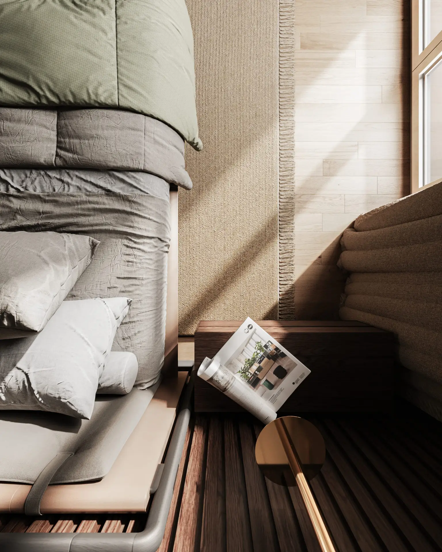 Render 3D dettaglio letto - DDvisualization