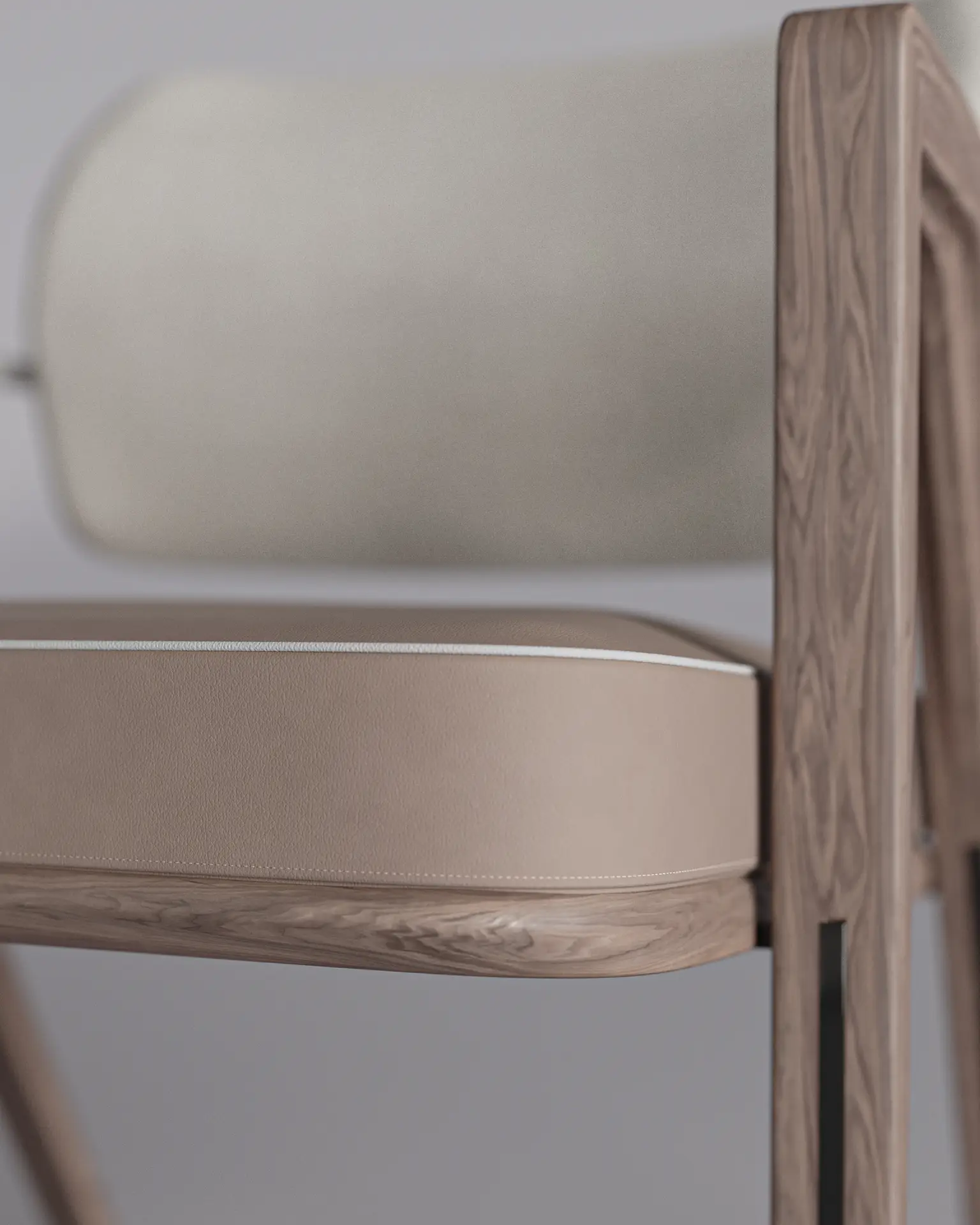 rendering poltrona Elsa Giorgetti dettagli materiali